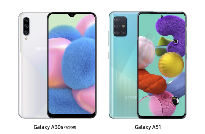 samsung galaxy a51 and a30s