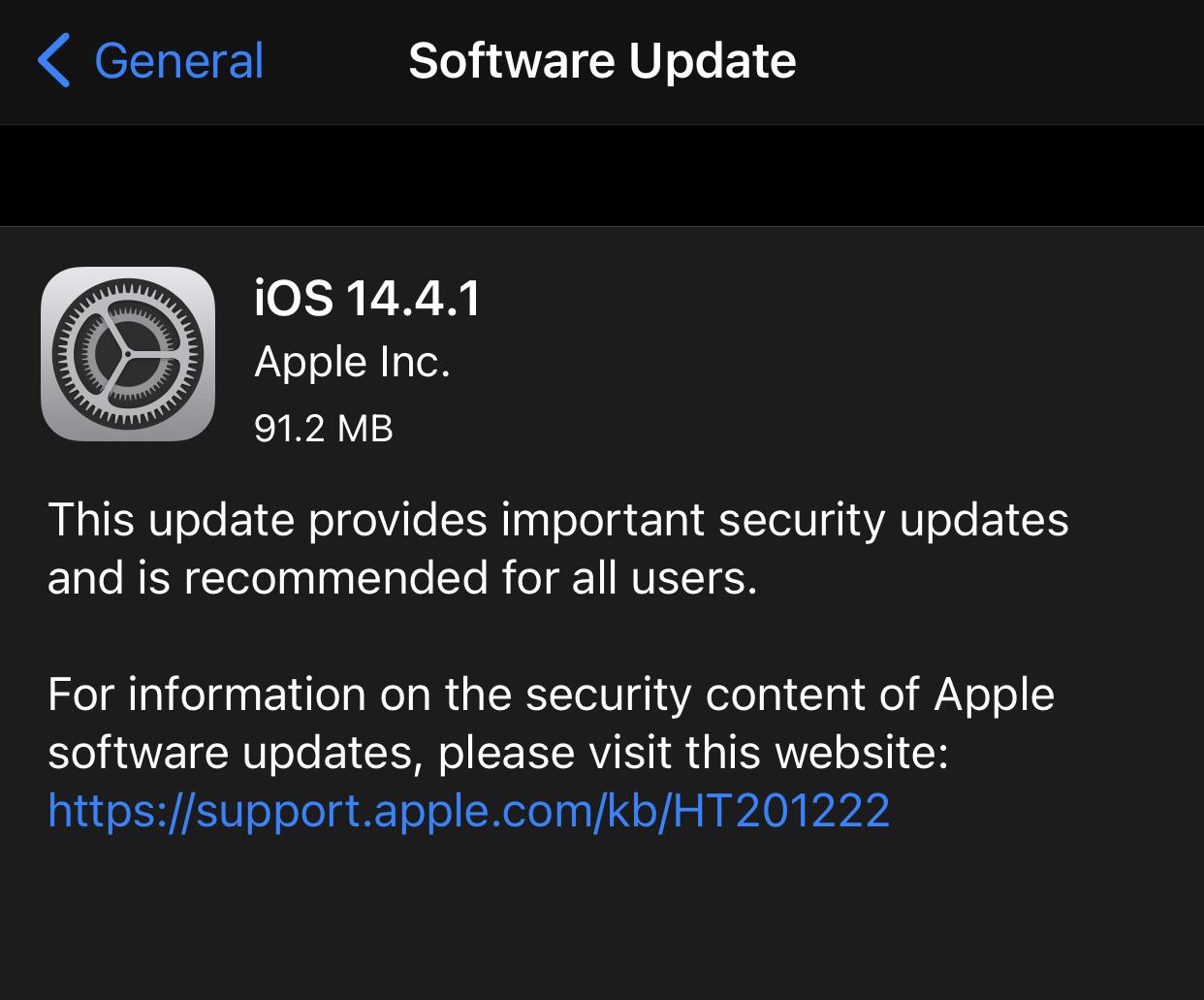 kemaskini iOS 14.4.1